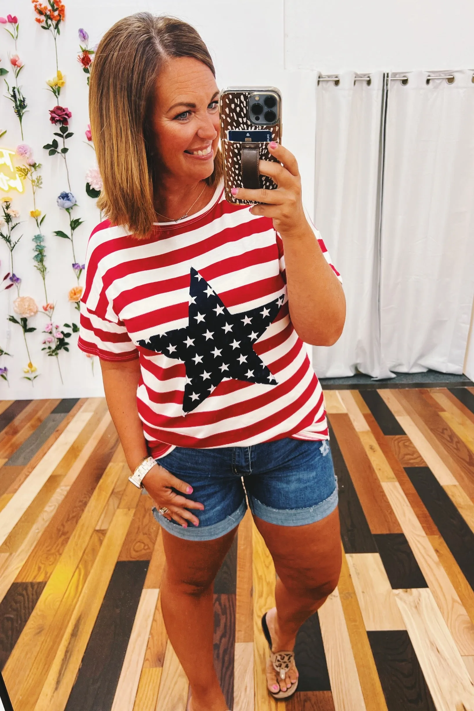 Betsy Stripe and Star Top