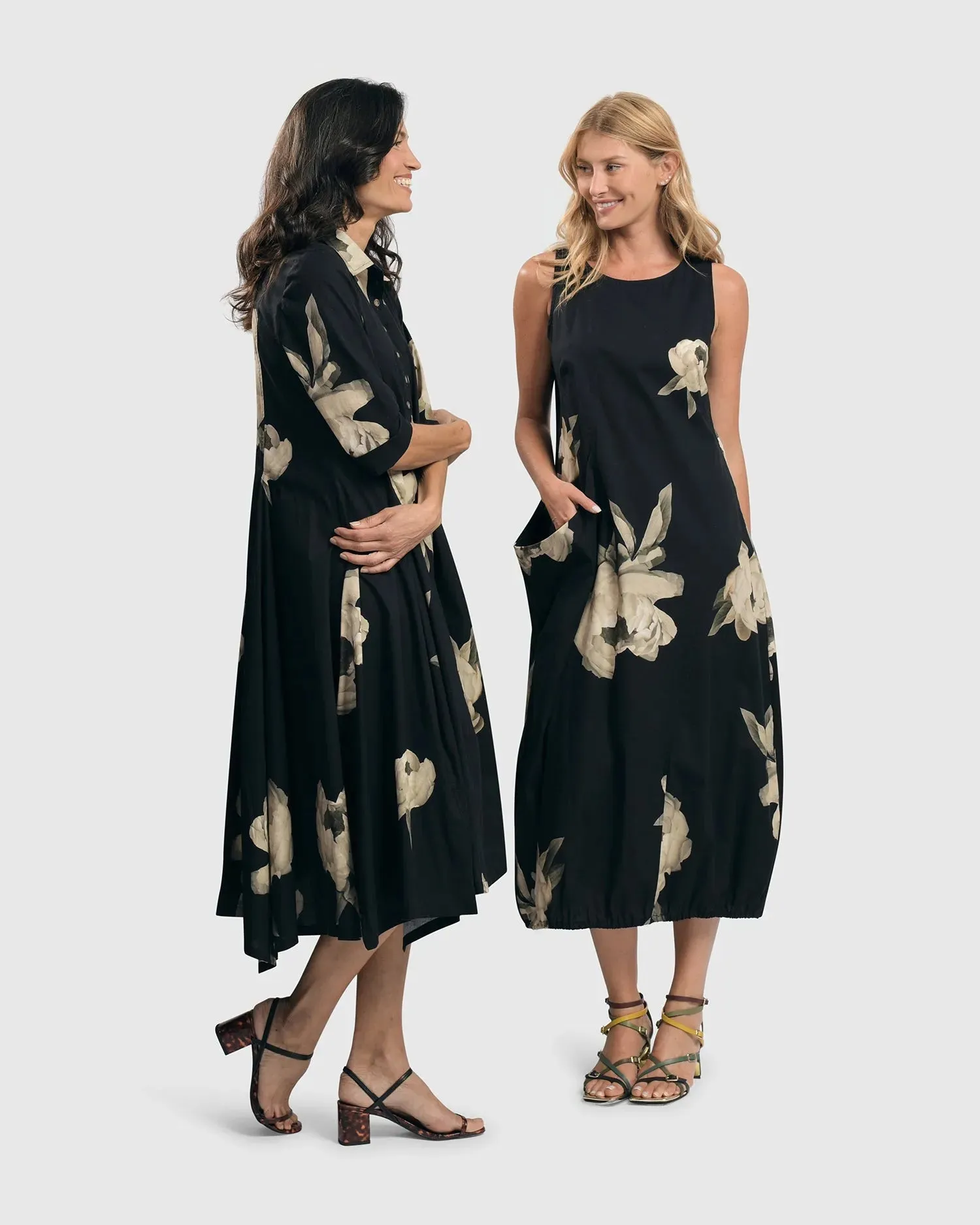 Carla Pocket Dress, Roses