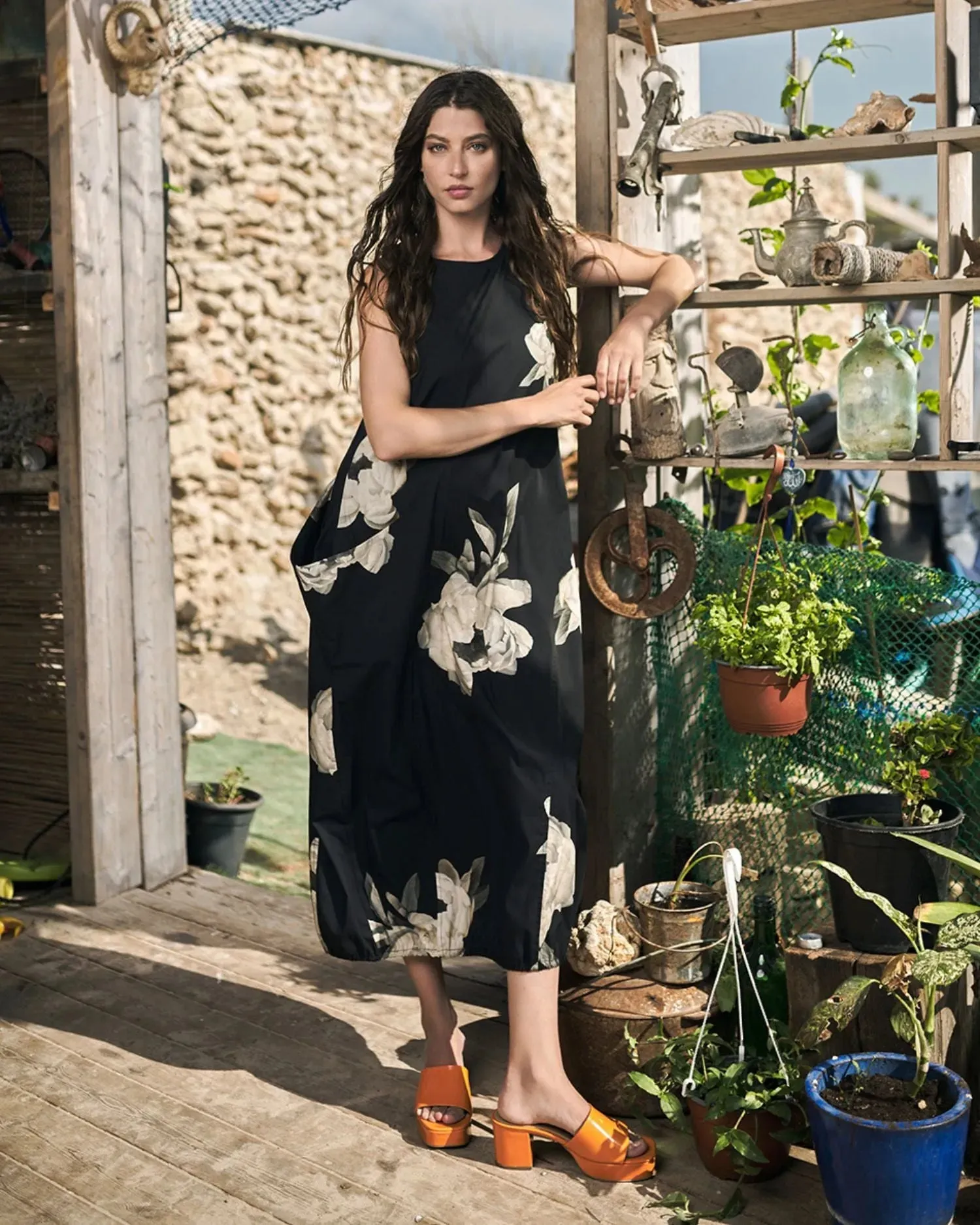 Carla Pocket Dress, Roses