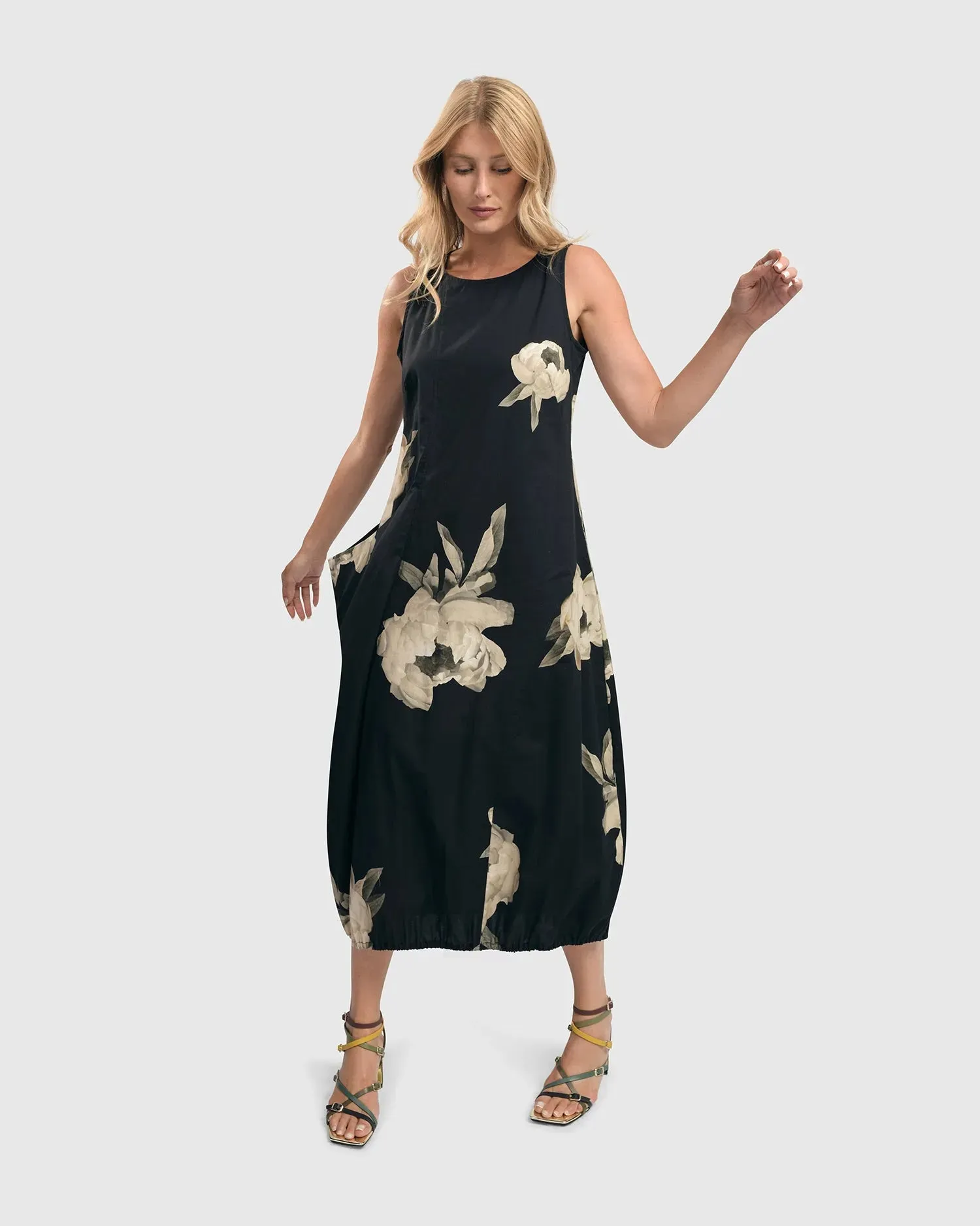 Carla Pocket Dress, Roses