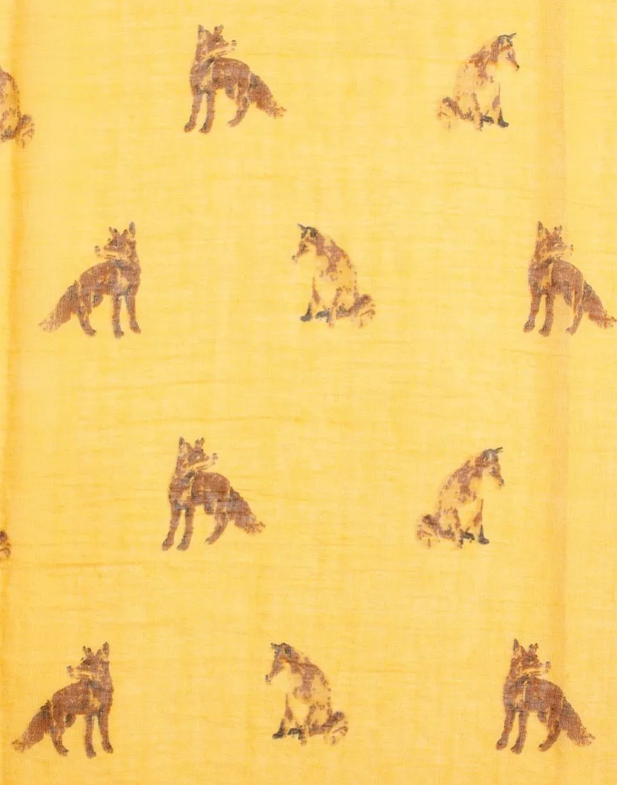 Fox print scarf