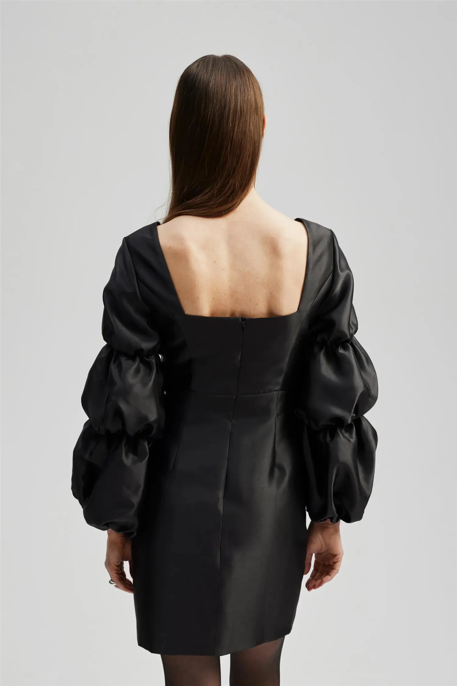 Georgia Double Pouf Sleeve Mini Dress