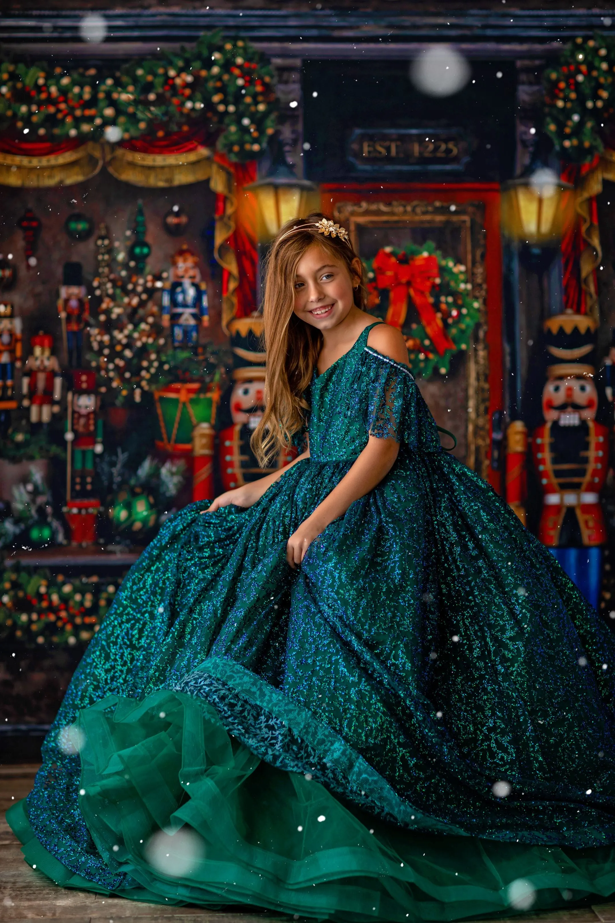 "Evergreen" - Floor Length Dress ( 6 Year - Petite 9 Year)
