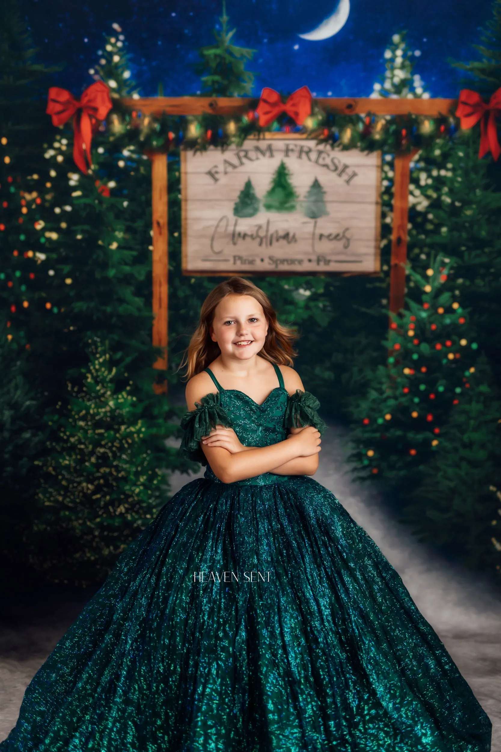 "Evergreen" - Floor Length Dress ( 6 Year - Petite 9 Year)