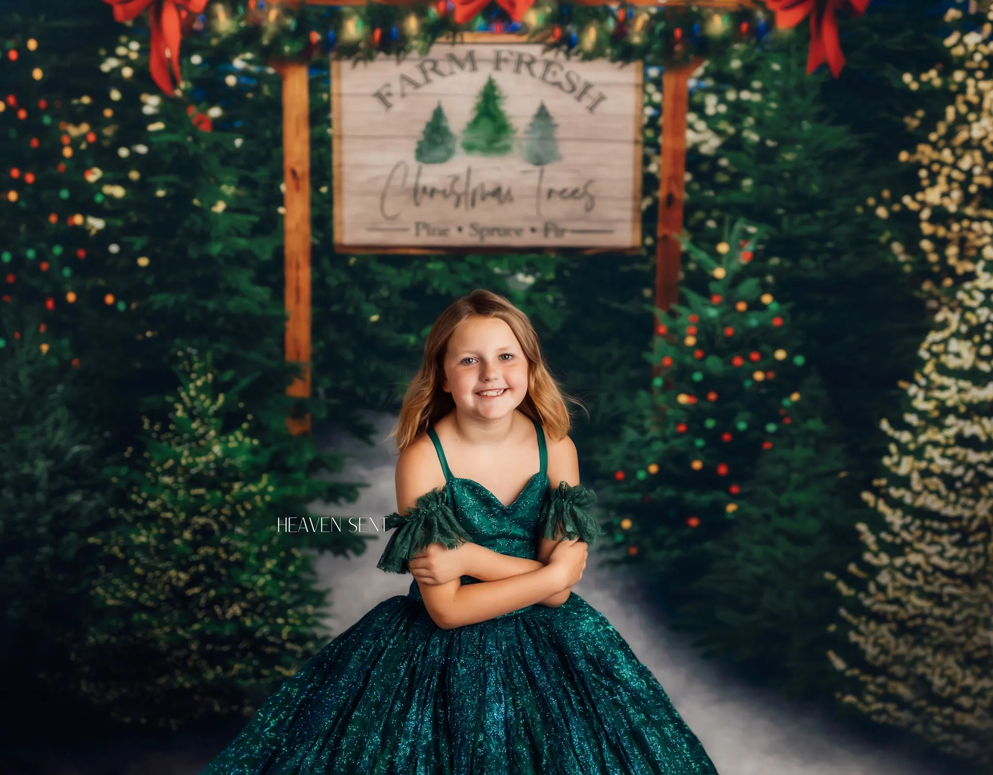"Evergreen" - Floor Length Dress ( 6 Year - Petite 9 Year)