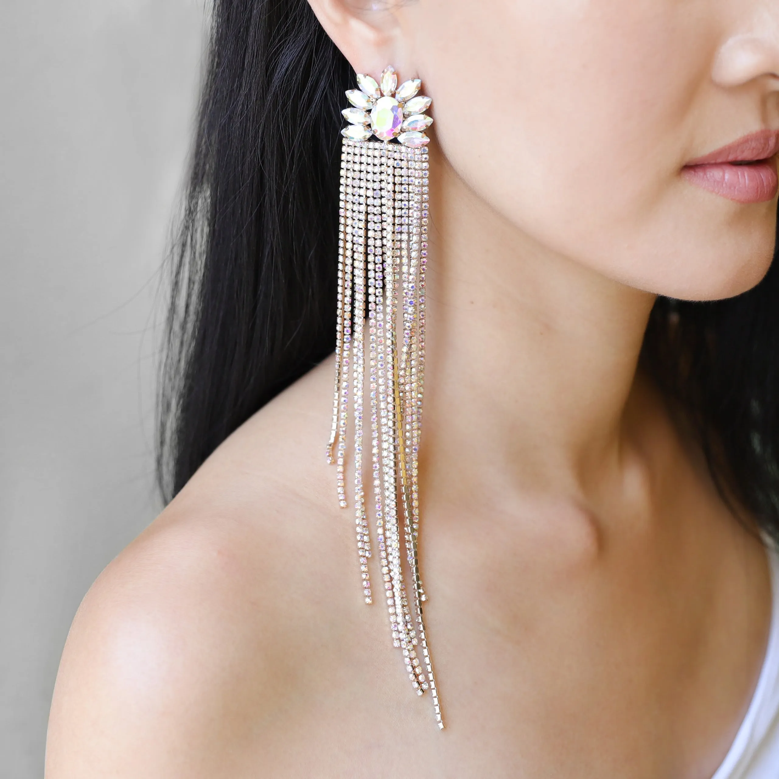 Sweeper Floral Fringe Earrings