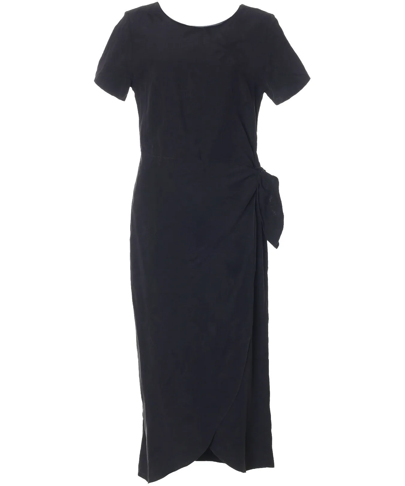 Tropical Palms Long Sarong Silk Dress with Sleeves