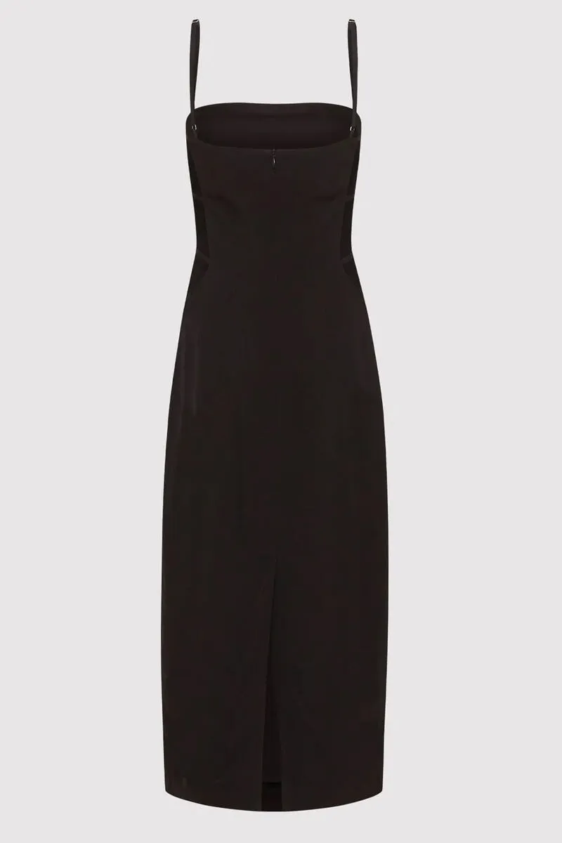 URBAIN MIDI DRESS-BLACK